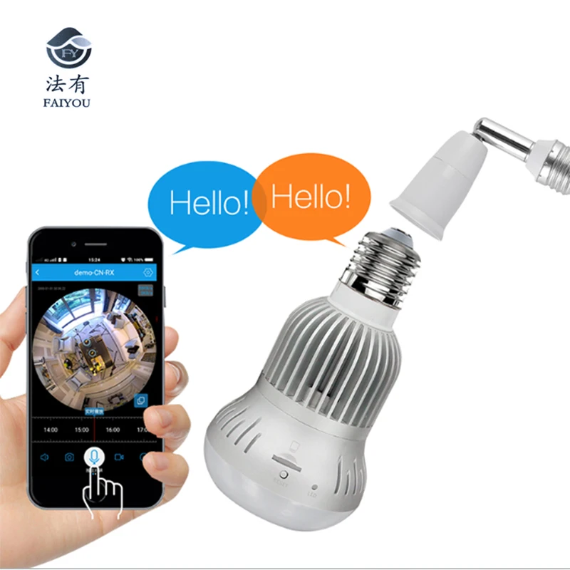 

Панорамная 360 960P МП HD IP мини-камера умные светодиодные огни камера Starlight ИК Ночное Видение лампа для домашней безопасности камера