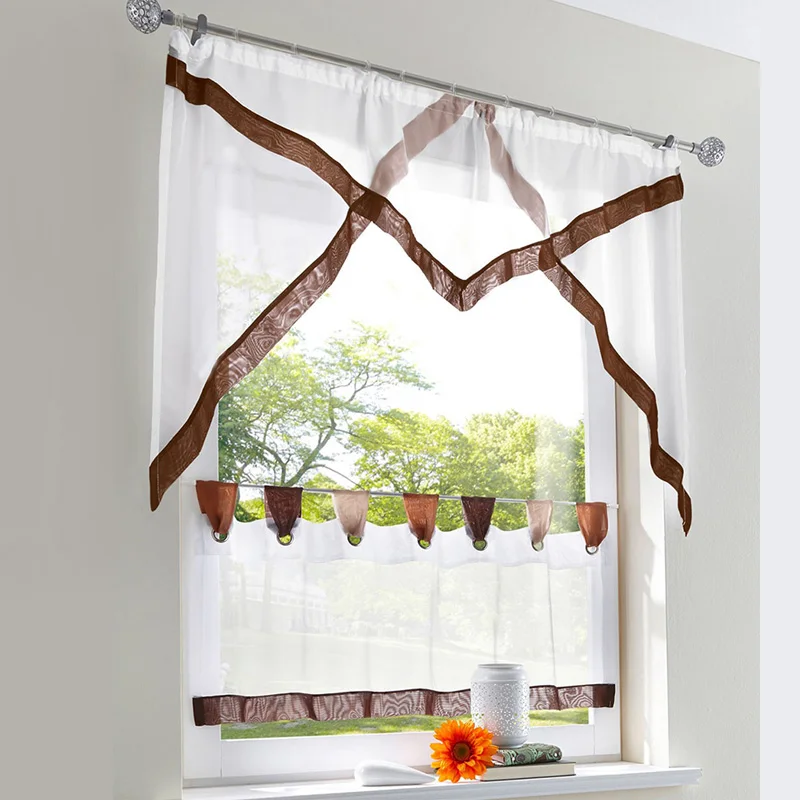 Meijuner занавеска Модная белая вуаль тюль 100% полиэстер оконная для дома кафе