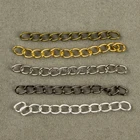 Цепочка длинная для бижутерии, золотистаяСеребристаячернаяантичная бронза, 100 шт., 5 см