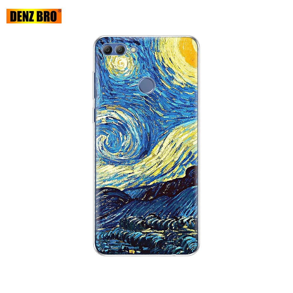 61898 Чехол для huawei P smart Enjoy 7 S, Мягкий ТПУ силиконовый чехол на заднюю панель, чехол для телефона 360, полный защитный прозрачный чехол с рисунком, бампер - Цвет: 61898