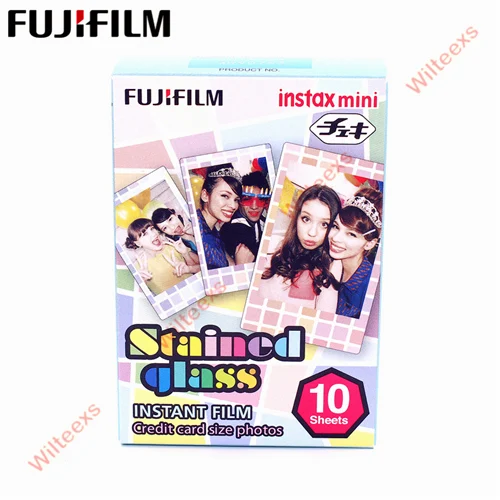 Stained glass Fujifilm 10 листов фильм монохромный Радуга макарун Микки Алиса для Fuji Instax Mini 7 8 9 50s 7s 90 25 поделиться SP-1 мгновенный - Цвет: Stained glass