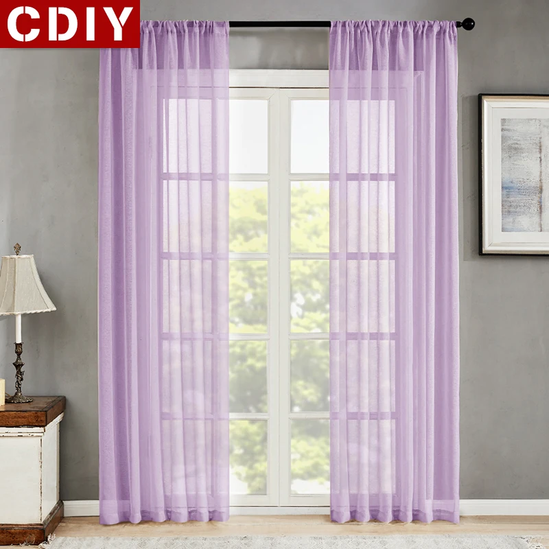 Соревнование CDIY одноцветное тюль для Гостиная Спальня Кухня современные