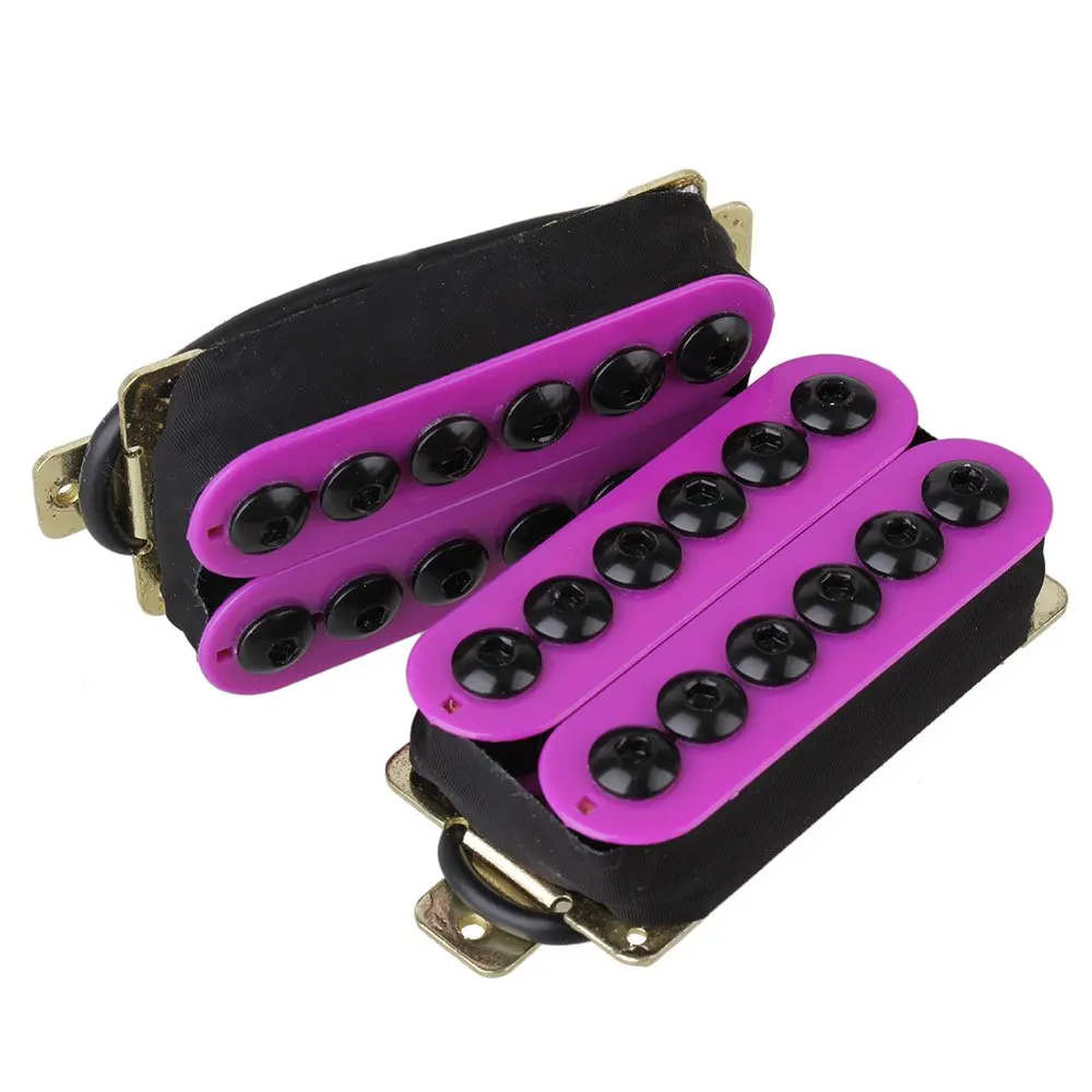 Purple High Output Invader Humbucker Ceramic Magnet Electric Guitar Neck Bridge Pickup Set | Спорт и развлечения