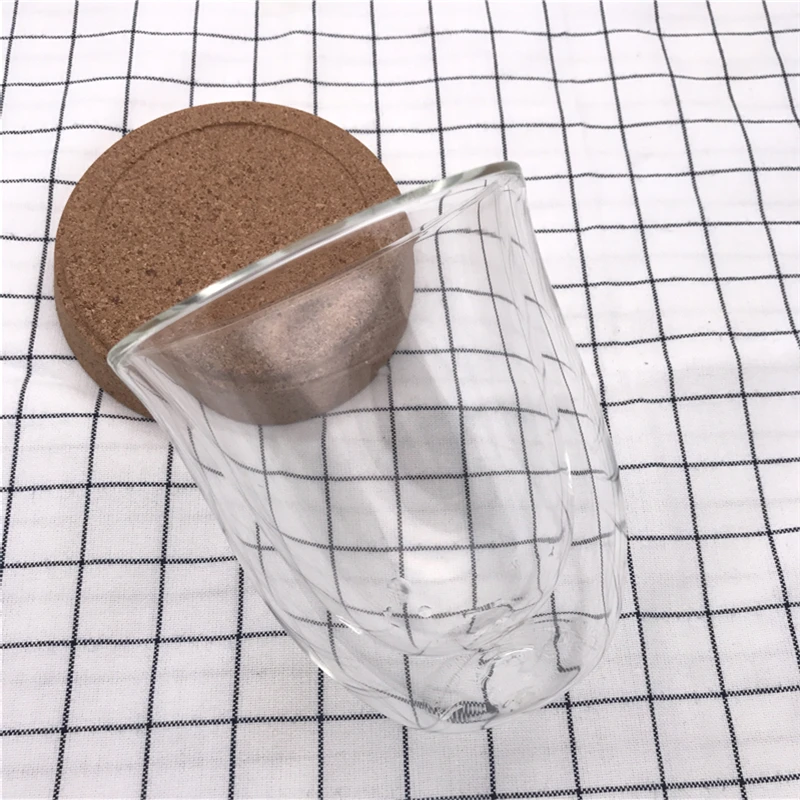 Термостойкая стеклянная кружка Arshen с двойными стенками 180 мл|insulated glass mugs|glass mugcoffee
