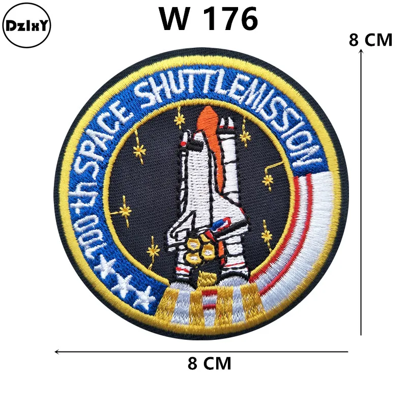 1-PCS-W-176 46 стилей) нашивки инопланетяне для одежды НЛО вышитые аппликации железо на космонавте значки полосы планеты наклейки на одежду - Цвет: 1-PCS-W-176