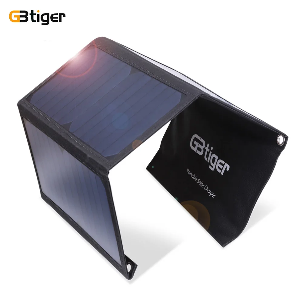 GBtiger 21 Вт Dual USB портативное солнечное зарядное устройство панели питания