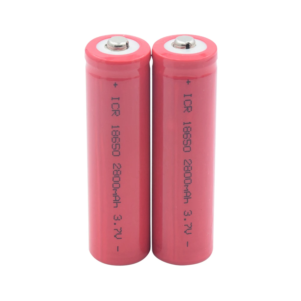 2 PCS 18650 аккумулятор 3,7 V 2800mAh перезаряжаемый литиевый аккумулятор с непрерывным разрядом, электронный Аккумулятор для фонарика, фонарь, игрушка - Цвет: 2 PCS