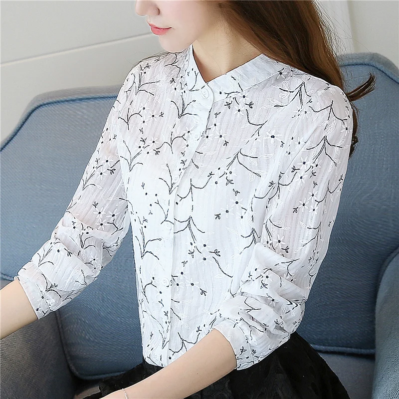 2019 Новое поступление Женская Свободная рубашка с длинными рукавами в полоску