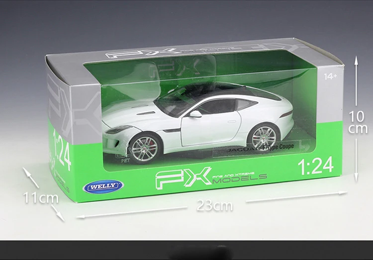 WELLY 1:24 Высокая имитационная модель игрушечного автомобиля металлический JAGUAR f-тип купе сплав классический автомобиль литье под давлением автомобиль для мальчиков Коллекция подарков