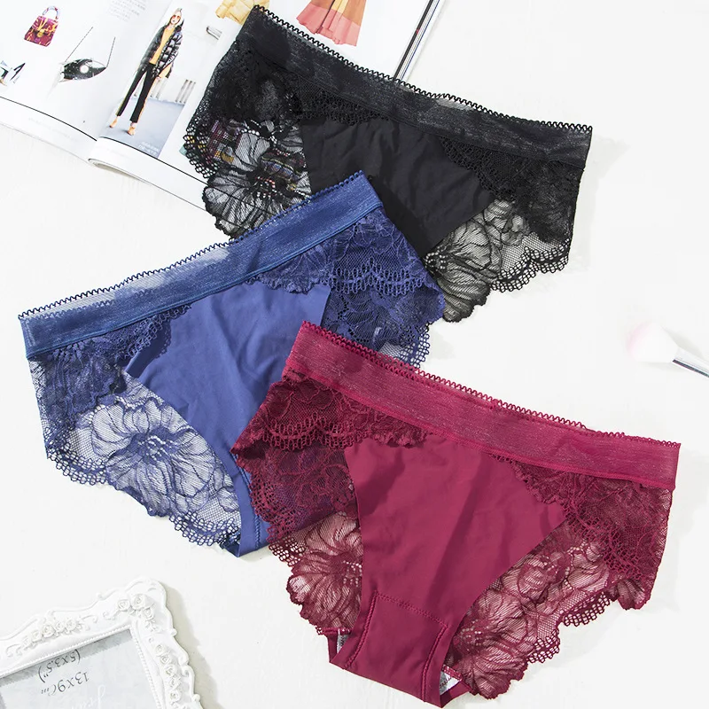 Сексуальные трусики, женское нижнее белье, кружевные трусы, Calcinhas Lingeries, бесшовные трусики размера плюс, шорты, нижнее белье для девушек, брюки с цветочным принтом 3XL