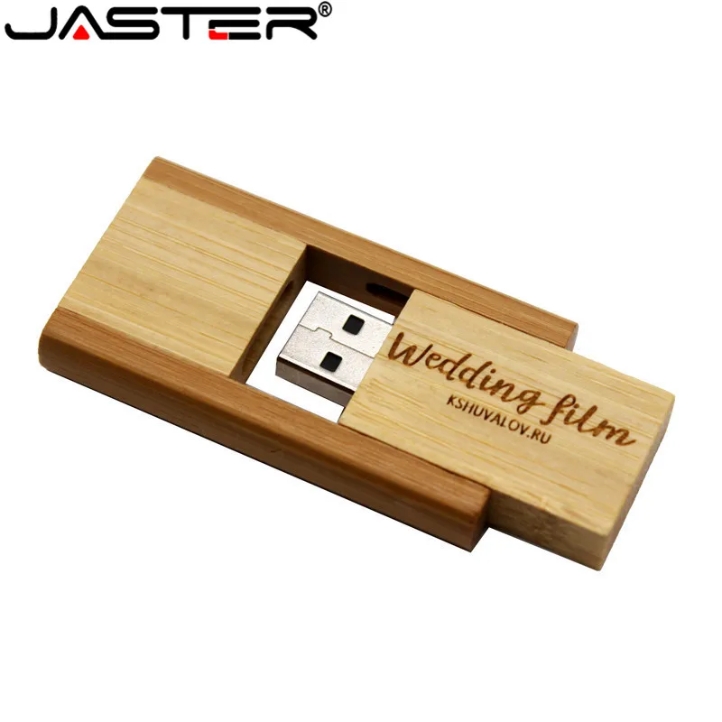 JASTER(более 10 шт бесплатный логотип) Вращающийся деревянный USB флэш-накопитель 4 ГБ 8 ГБ 16 г 32 Гб U диск фотография свадебный подарок