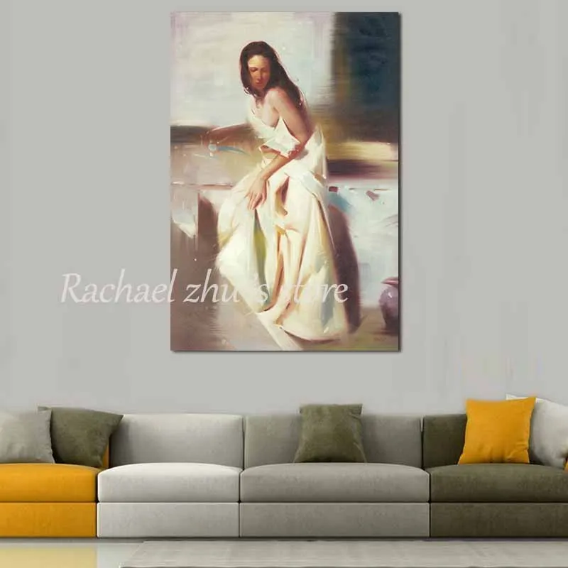 Картина маслом на холсте Классическая пикантная женщина украшение для дома