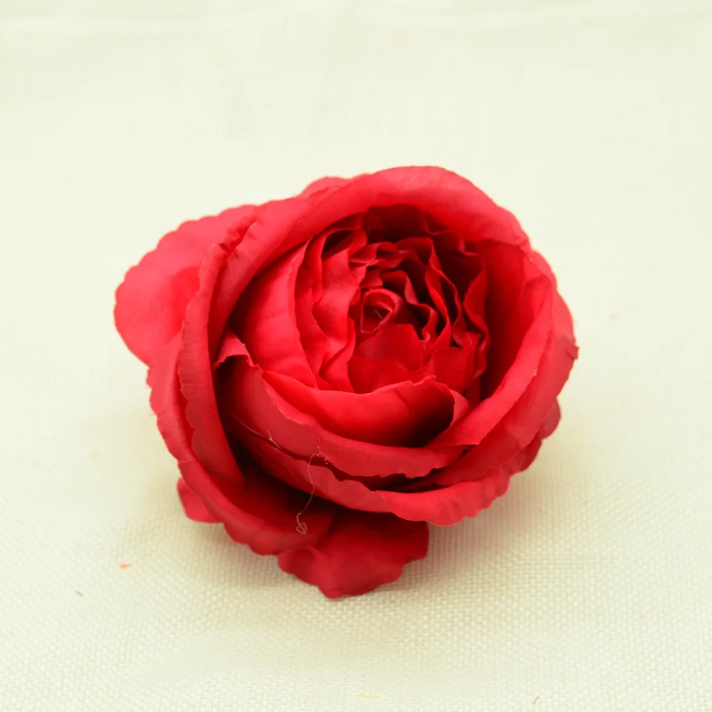 

4pcs 12cm Silk Big roses for wedding home decor accessories christmas wreath pompom diy gifts fake plastic Artificial flowers