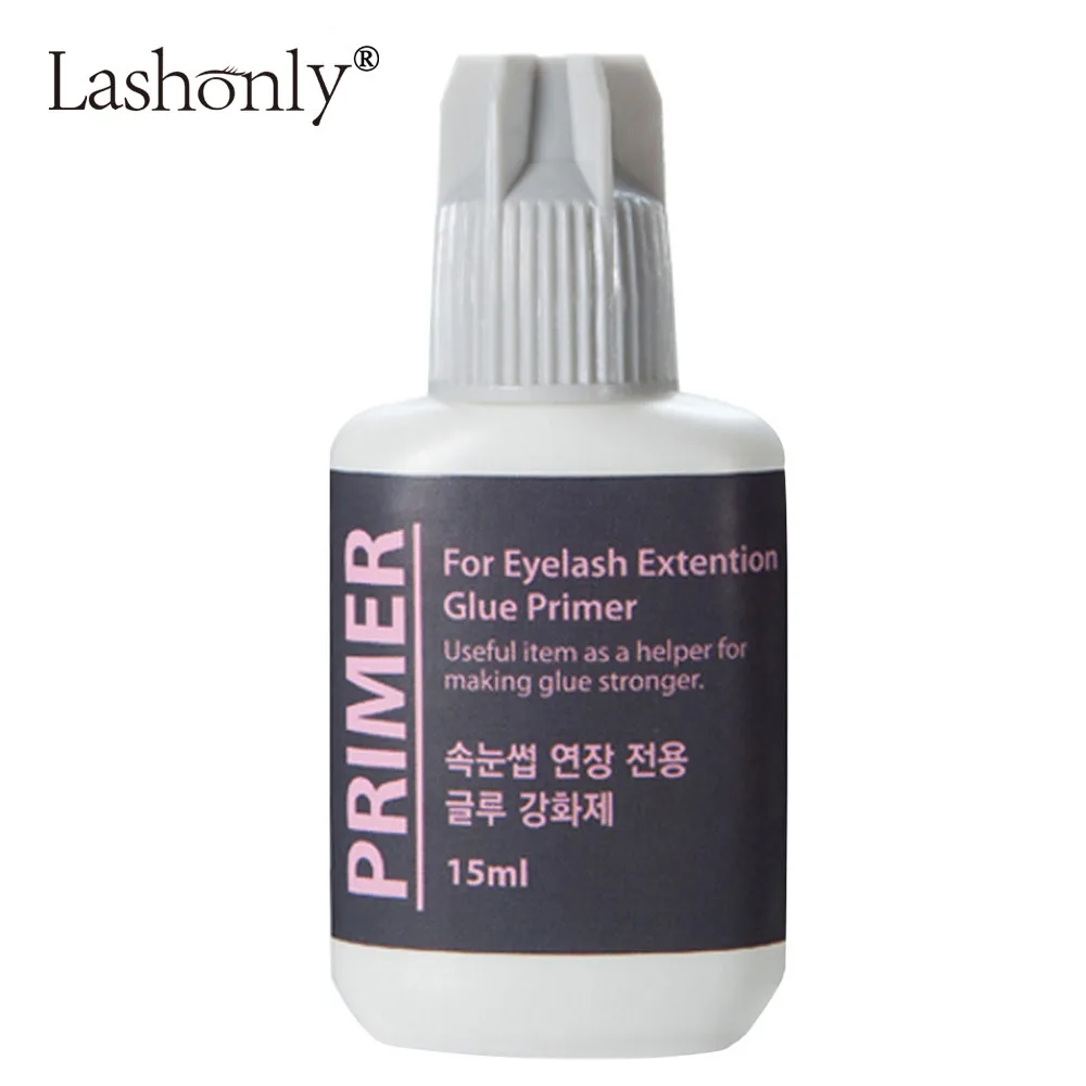 Клей праймер Lashonly 15 мл используемый на корнях накладных ресниц делает клей для
