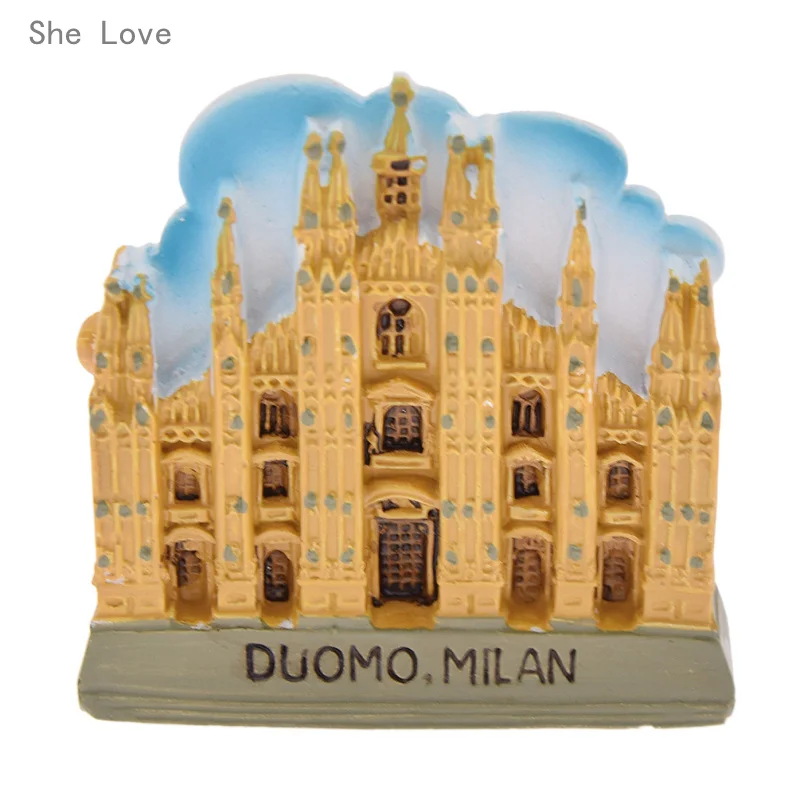 She Love Milan Cathedral 3D Магнитная Наклейка на холодильник подарок для путешествий сувенирное украшение