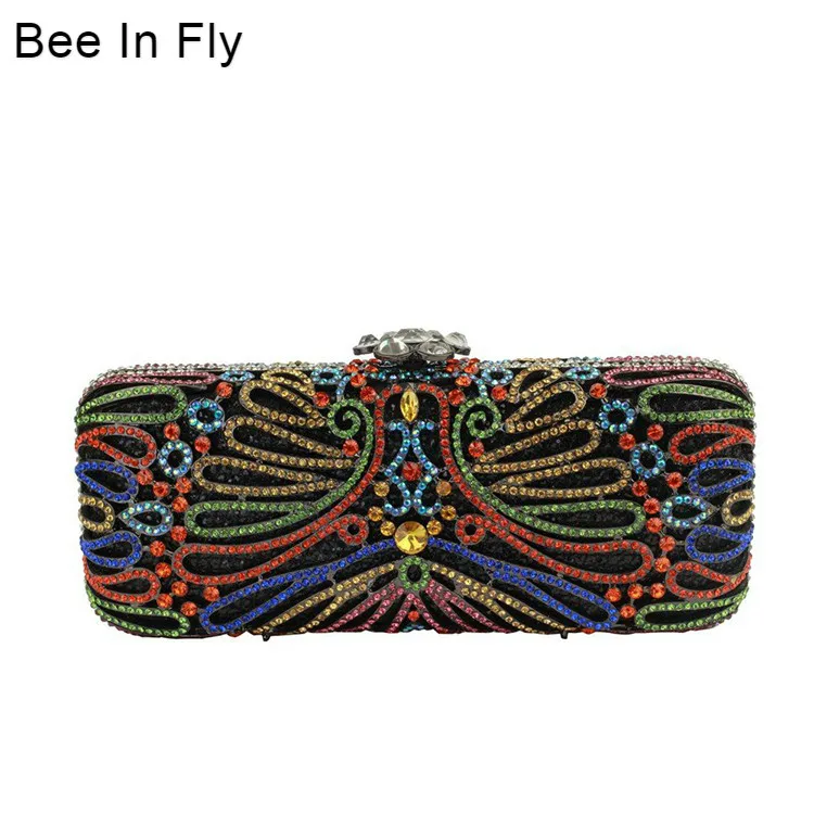 Сумка кошелек с цепочкой Bee In Fly роскошный женский цветами|Сумки ручками| |