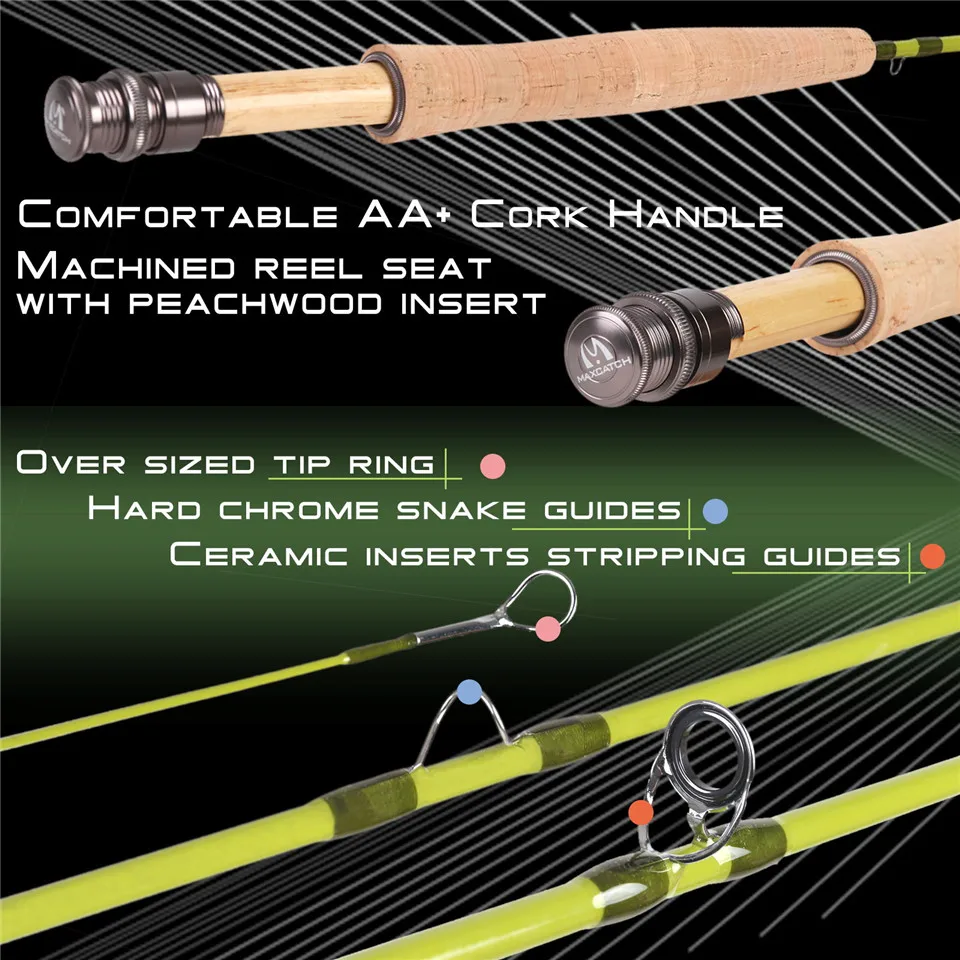 Maximumcatch Ultra Lite 1/2/3WT 6 7 фута Удочка средней скорости маленькая Стример Летать с