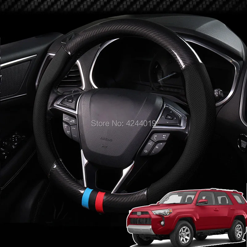 

Чехол на руль для Hyundai IX35, диаметр 38 см, противоскользящий верх из углеродного волокна, кожа, спортивный стиль, автомобильные аксессуары