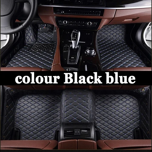 black blue Изготовленные на заказ автомобильные коврики для Mercedes Benz E class W115 W123 W124 W210 W211 W212 AMG E43 E53 E63 автомобильный Стайлинг ковровые вкладыши - Название цвета: black blue