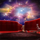3D настенная бумага Современная звезда Туманность ночное небо настенная ткань KTV бар тема отеля дети спальня потолок настенная бумага рулон для стены 3 D