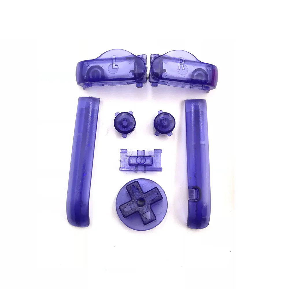 Clear Blue Plastic For GBA Buttons A B L R Button D-Pad For Nintendo Game boy Advance - Цвет: Clear Blue