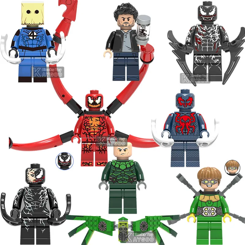 Venom Legoingly Marvel Superheroes DC Iron Man Spiderman Deadpool 2 Domino Cable Bricks Building Blocks Toy for Children Gifts | Игрушки и