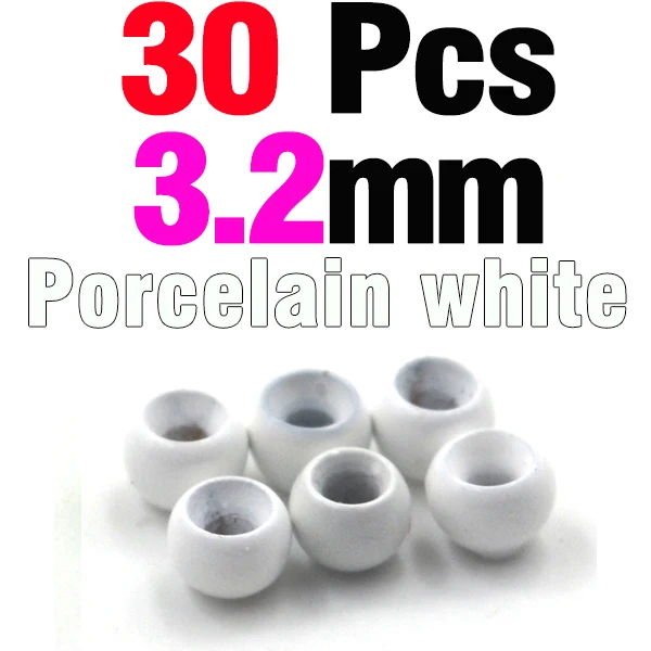 30P 3dot2 white MNFT 30 шт красочные латунные бусины размеры 2 мм 2,4 мм 2,8 мм 3,2 мм 3,4 мм 3,8 мм Материалы для завязывания Nymph стример жуков аксессуары - Цвет: 30P 3dot2 white