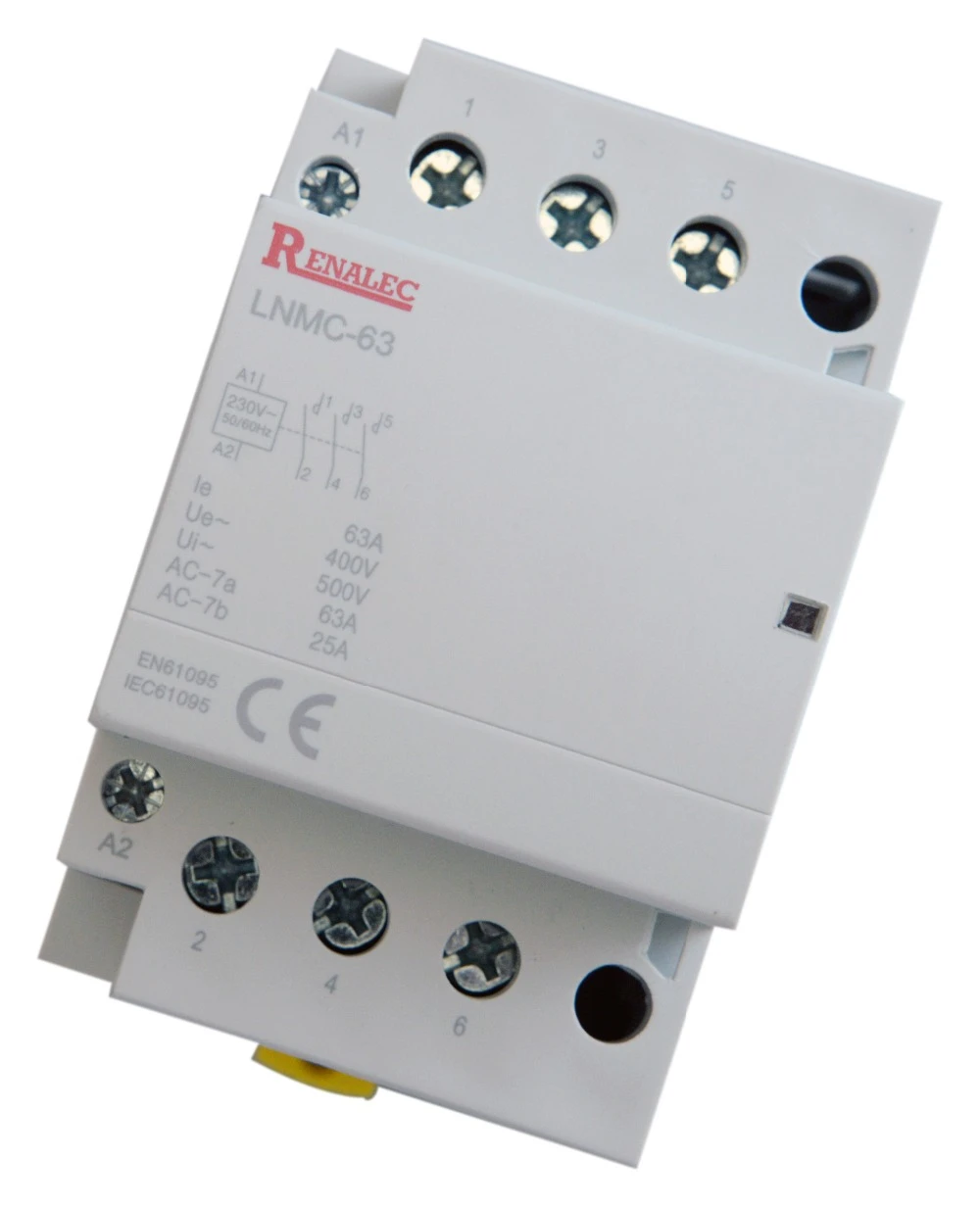 3 P/4 P 3NO 4NO 2NO2NC 63A 220/230V din рейка бытовой AC модульный контактор|Замыкатели| |