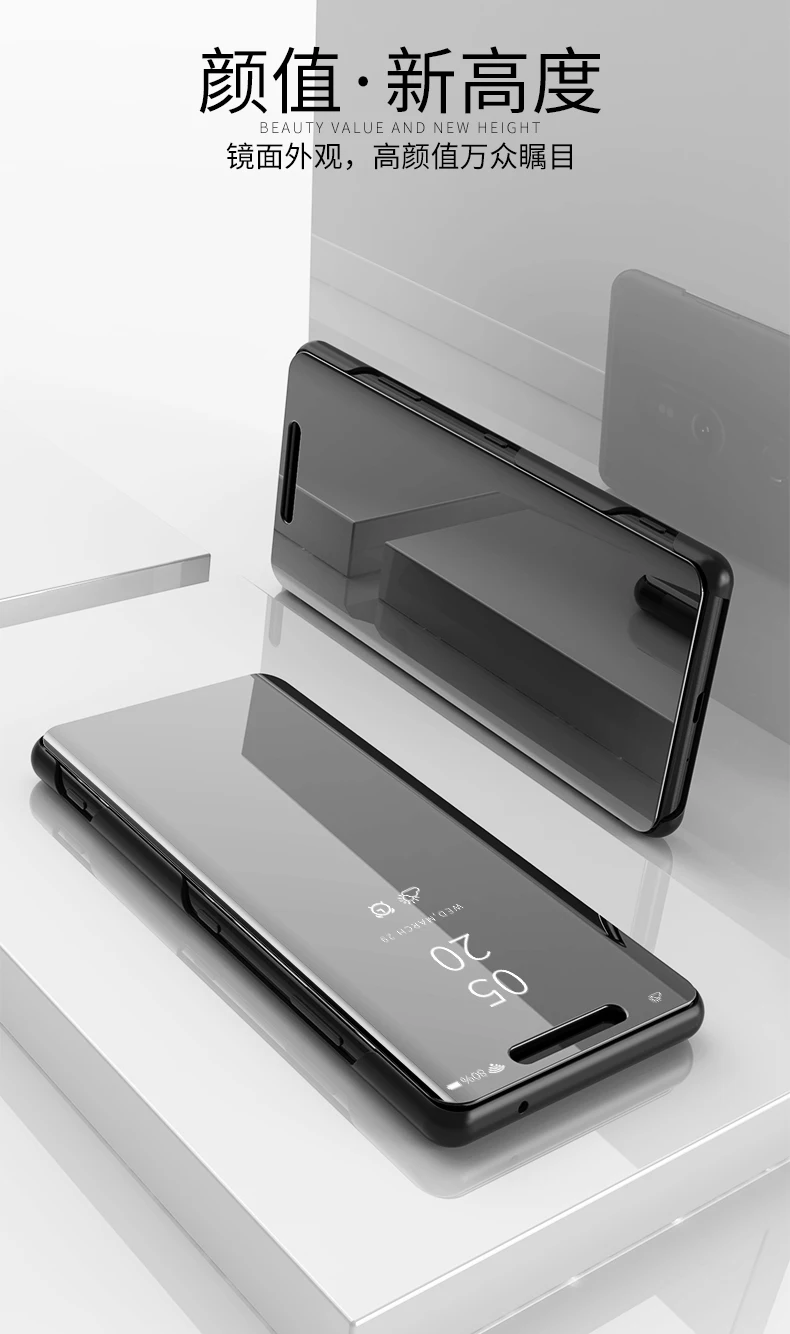 Флип УФ HD умный зеркальный чехол для sony Xperia XZ3 XZ 3 Smart Clear View Флип Стенд кожаный чехол для телефона Funda Capa Coque ZX3