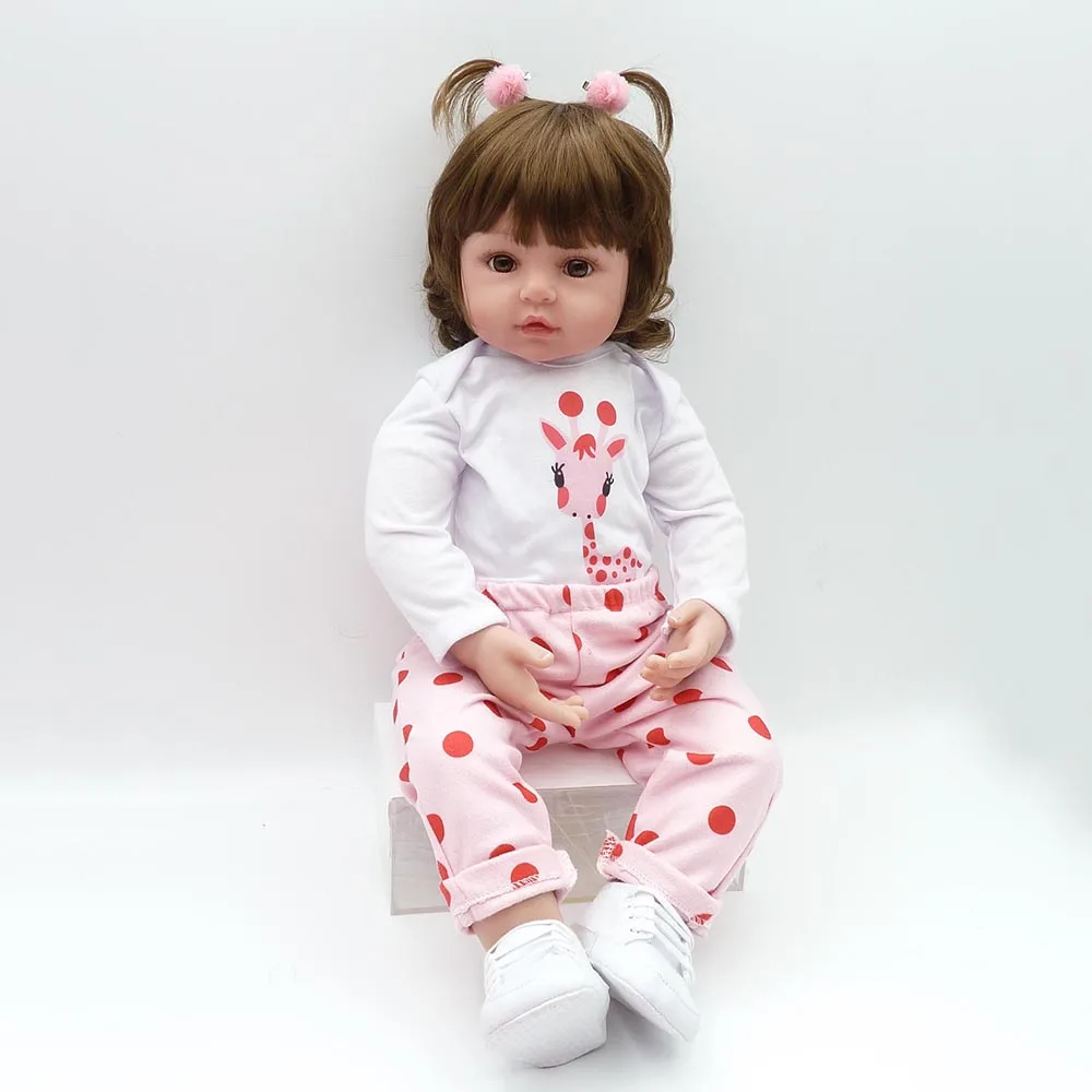 47 см Bebes Мягкая силиконовая кукла младенец Детские Куклы Силиконовые Menina куклы на