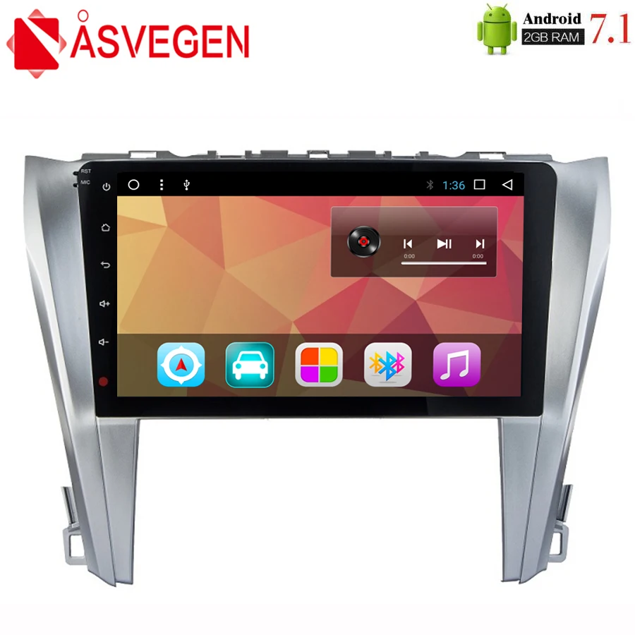 

Asvegen Car Auto Radio For Toyota Camry 2016 2017 Android 7.1 Quad Core Car GPS Navigation Stereo Audio Multimedia DVD Player