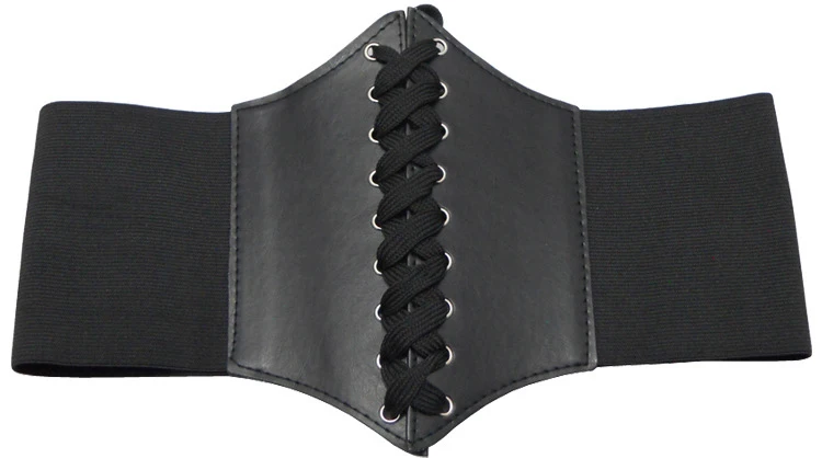 Модный женский широкий пояс из искусственной кожи корсет эластичный для отдыха