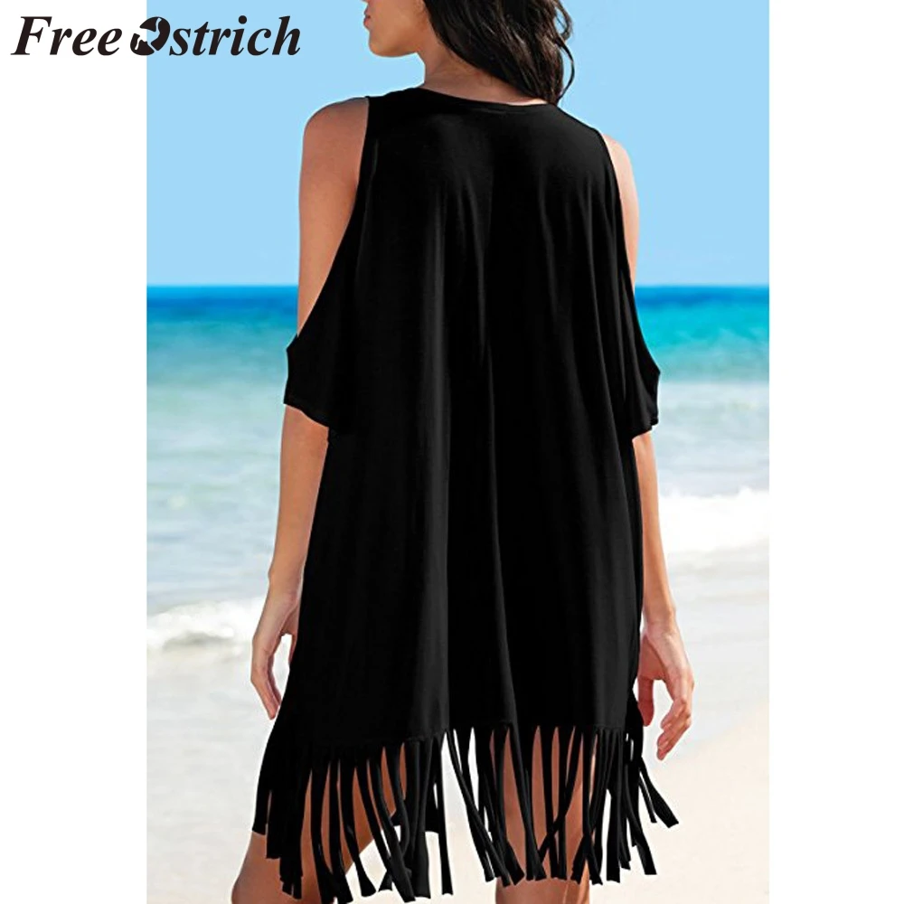 Free Ostrich 2019 Женские Мешковатые купальники с кисточками и буквенным принтом бикини