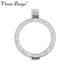 Vinnie дизайн ювелирных изделий двойная фотосессия из нержавеющей стали 35 мм большая рамка кулон для 33 мм монетного диска