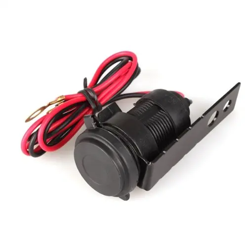 Мото зарядное устройство USB 12V прикуриватель черный водонепроницаемый