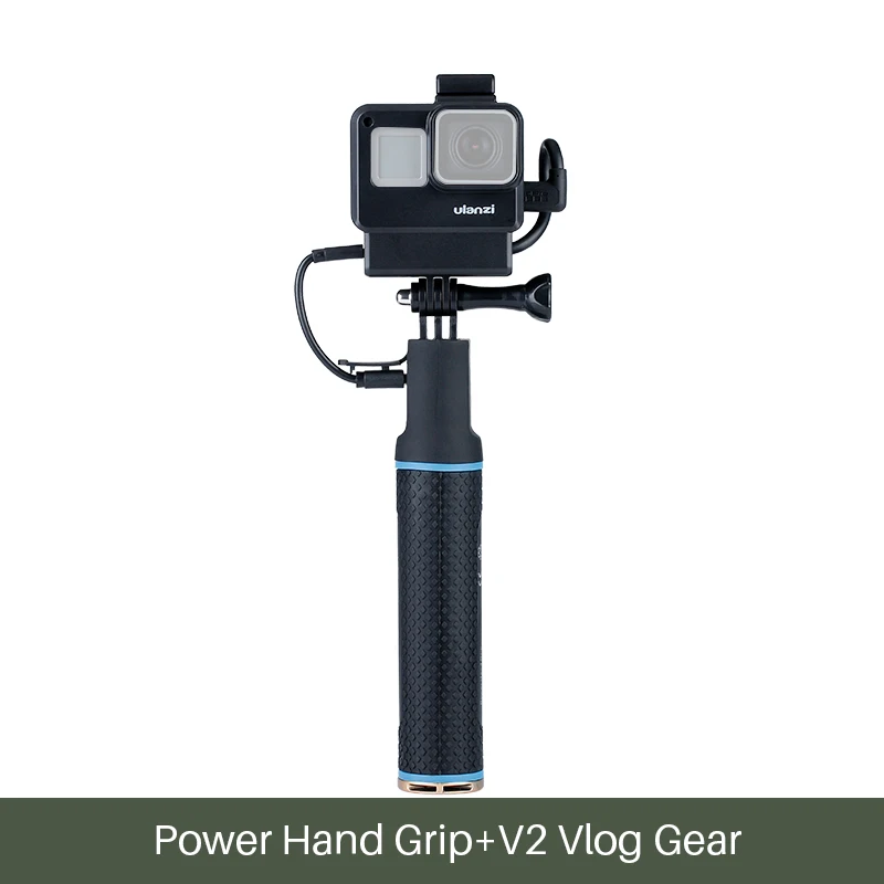 Для экшн-камеры Gopro клетка с Мощность банк рукоятка спортивные Камера чехол для экшн-камеры Gopro Hero 7 6 5, gopro7 Камера аксессуары штатив Поддержка - Цвет: kit 2
