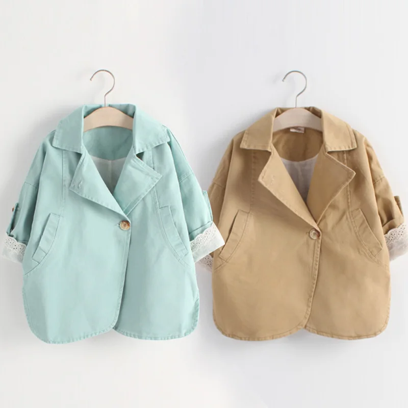 Пальто для маленьких девочек ветровка верхняя одежда длинное пальто Осенний