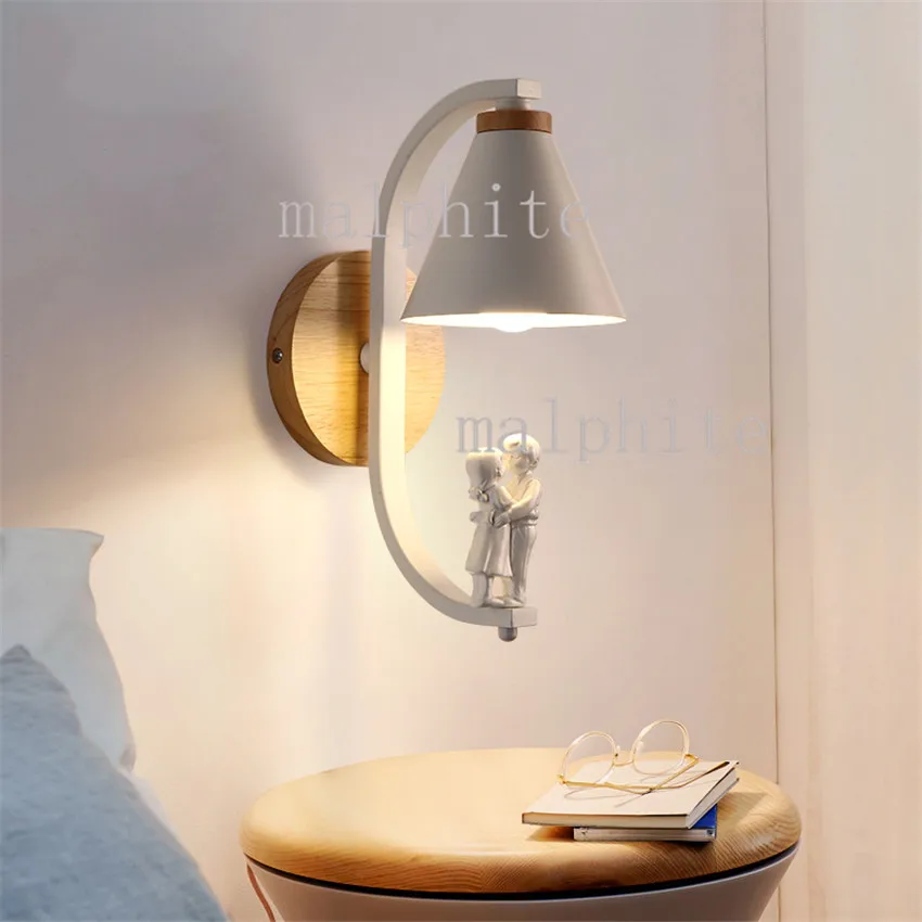 Nordic Style Cartoon Wall Lamp Lighting Bedroom Bedside Romantic Decor Lighs Luminaria Cafes Sconce LED Light Fixtures | Лампы и