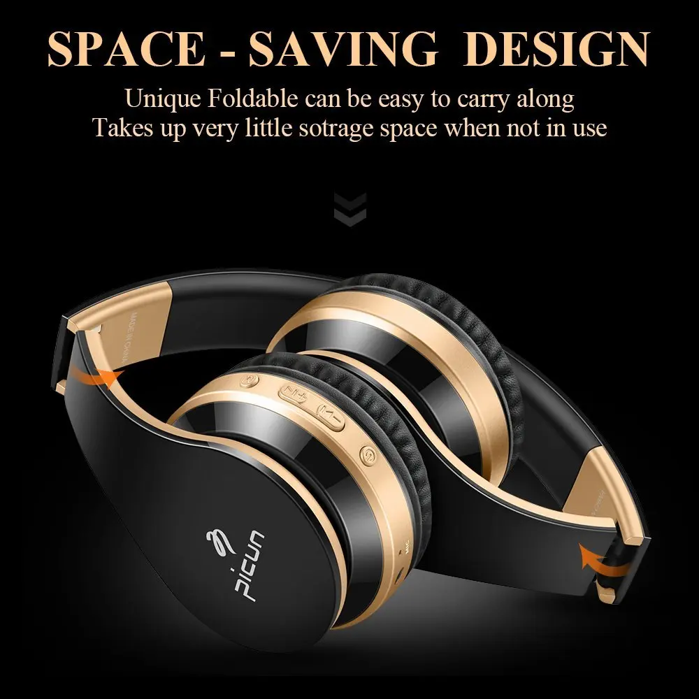 Звук интонировать беспроводные наушники с микрофоном стерео Бас Hi Fi TF MP3