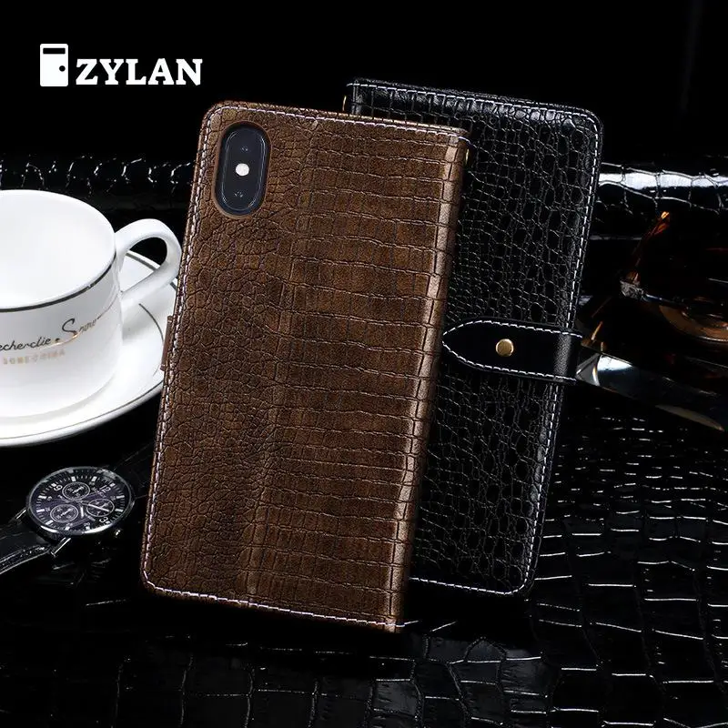 Кожаный флип чехол с принтом зylan змеи для Apple iPhone 6 6S Plus 7 8 X Черный Коричневый