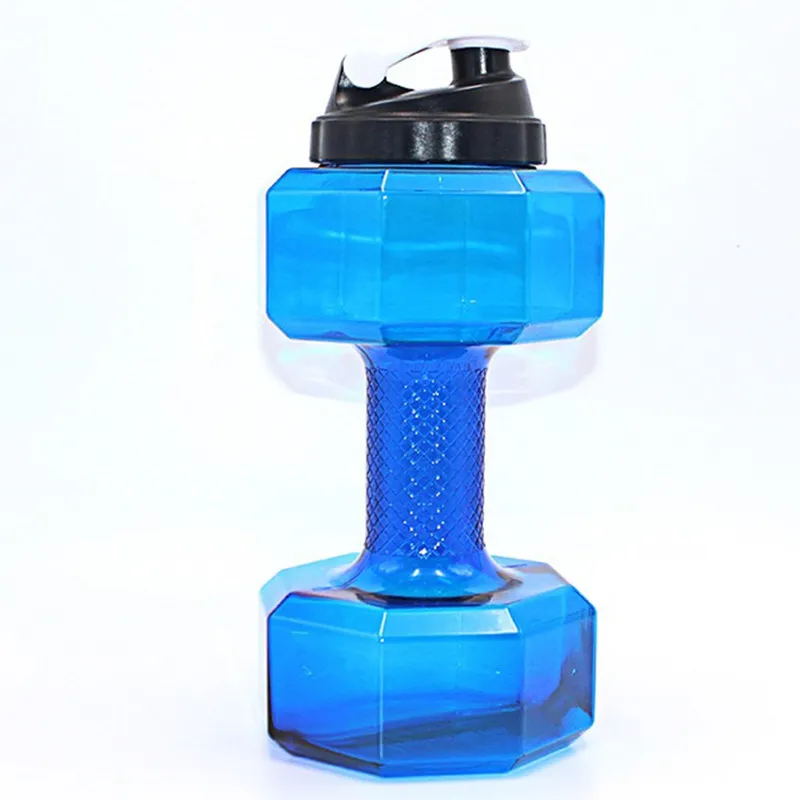 JayCreer 2.2L бутылка для воды в форме гантели - Цвет: Синий