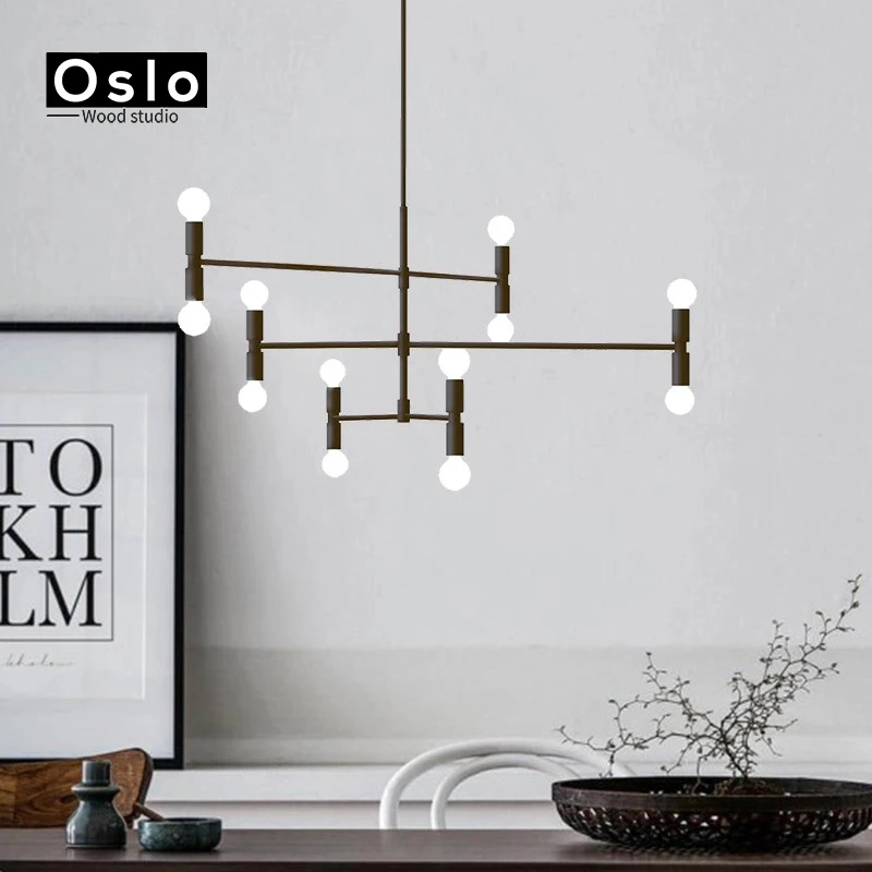 Металлические золотые люстры современные потолочные подвесные светильники