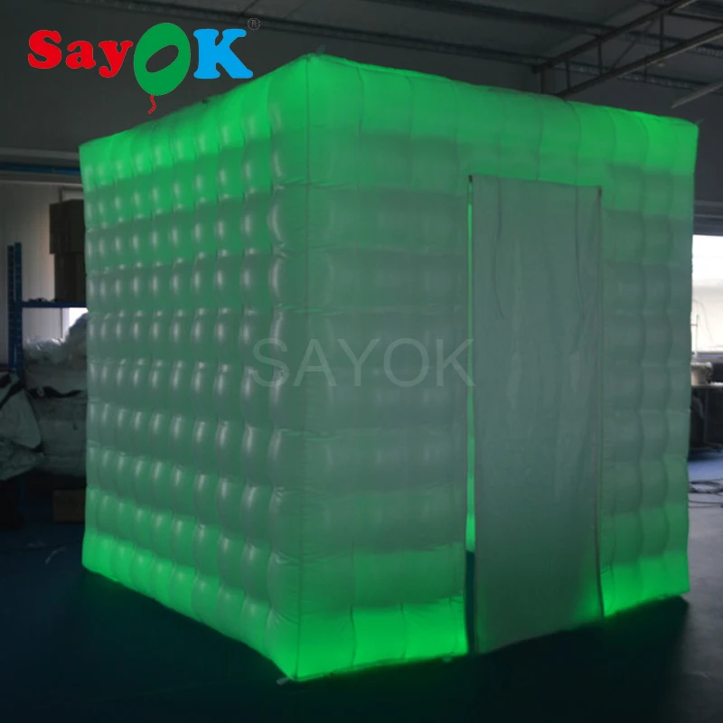 

Sayok надувной фотобокс, фотобокс, x дюйма с 17 цветными светодиодный ными лампами для свадеб и вечеринок