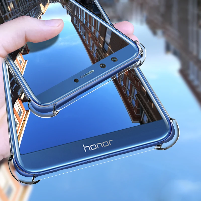 чехол на Huawei хонор 9 лайт ТПУ мягкий силиконовый бампер прозрачной крышкой