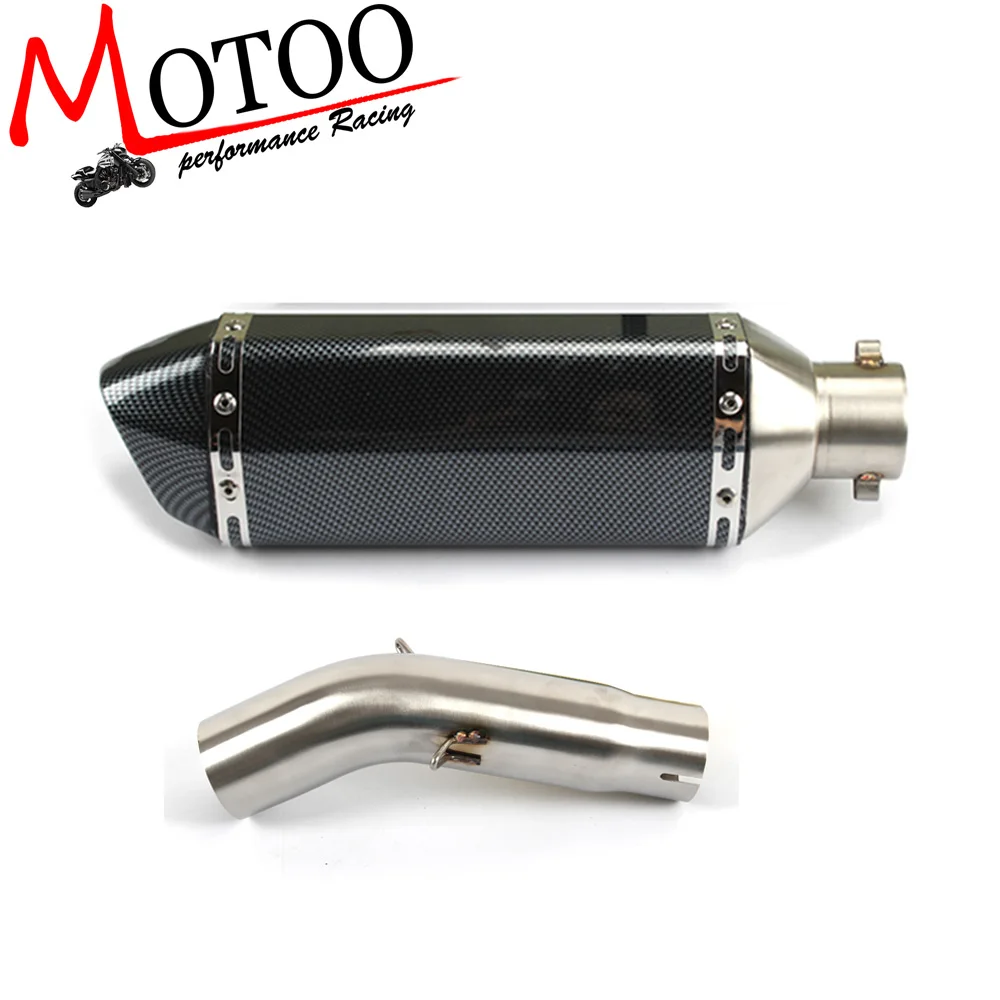 Моту средняя выхлопная труба мотоцикла круглый глушитель с выхлопом для SUZUKI GSXR