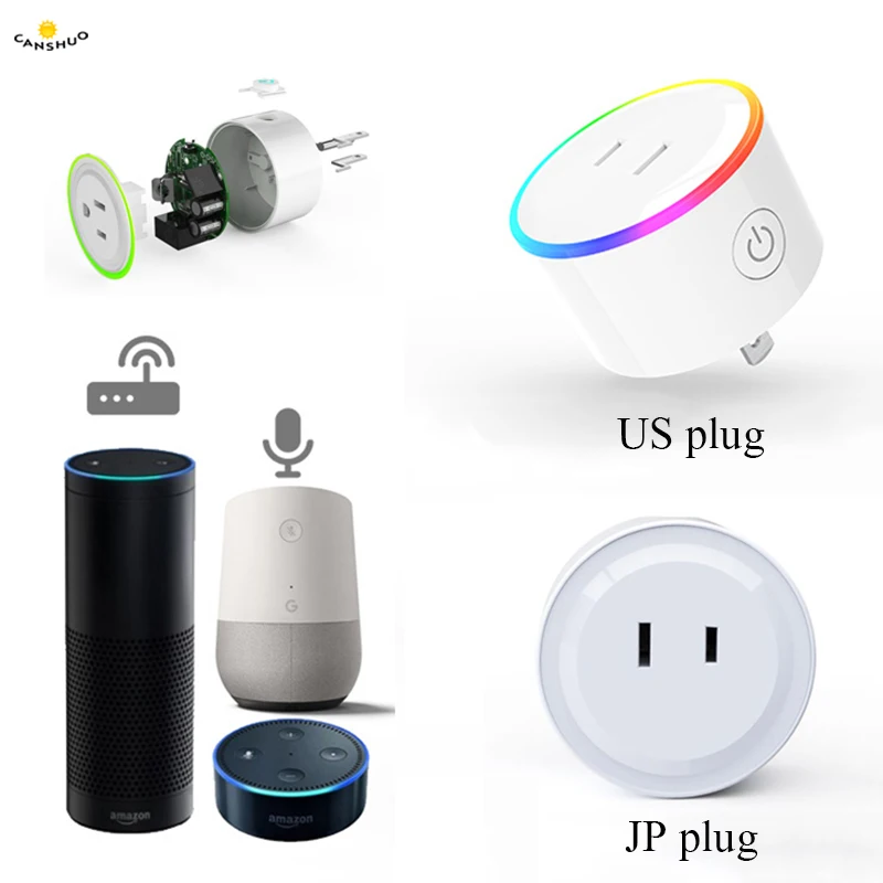 Горячая Смарт-Розетка Wifi умная Беспроводная розетка монитор питания США JP розетка работает с Google Home мини Alexa Беспроводная поп-розетка