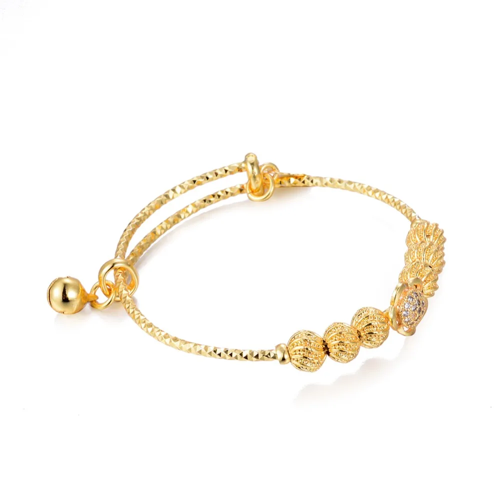 WANDO 4 шт./лот детский браслет золотого цвета для девочек/малышей/детей Детский со