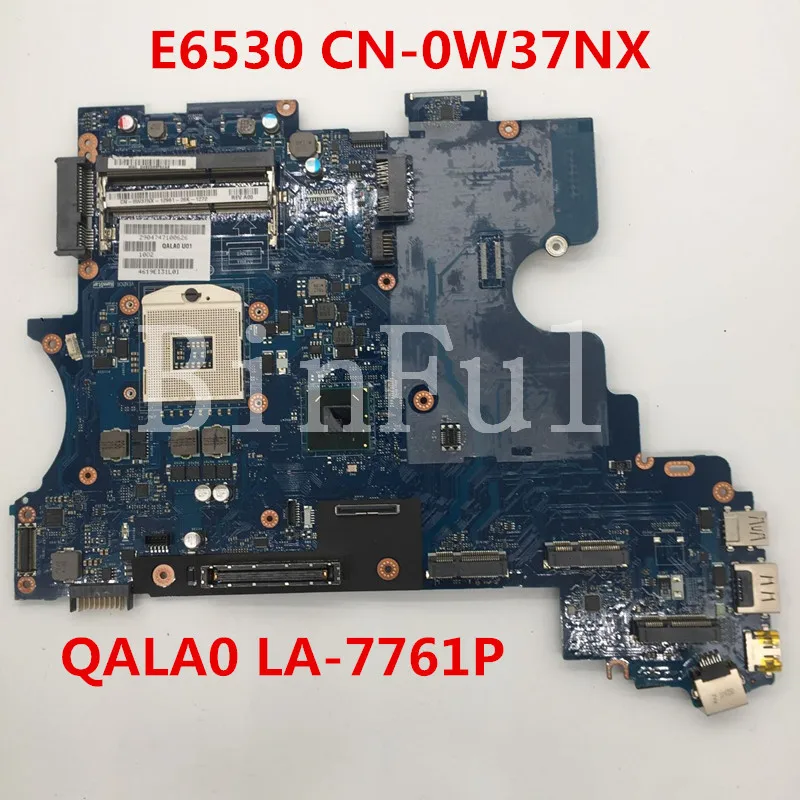 Высокое качество для Latitude E6520 материнская плата ноутбука CN 0W37NX W37NX QALA0 LA 7761P HM76 DDR3