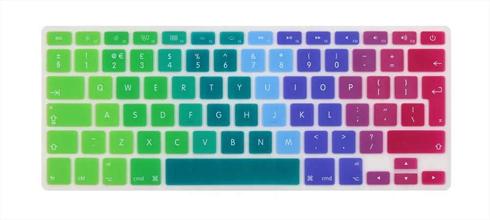 Чехол для клавиатуры английский Mid 2009-Mid 2015 MacBook Pro 13 15 дюймов Retina/CD ROM A1502 A1425 A1278 A1398