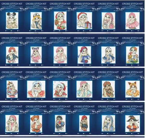 

Cross Stitch,Animal of rabbit,Needlework,DIY,cross-stitch kits,embroidery kits, 14ct 16ct 18ct. rabbit kits 3